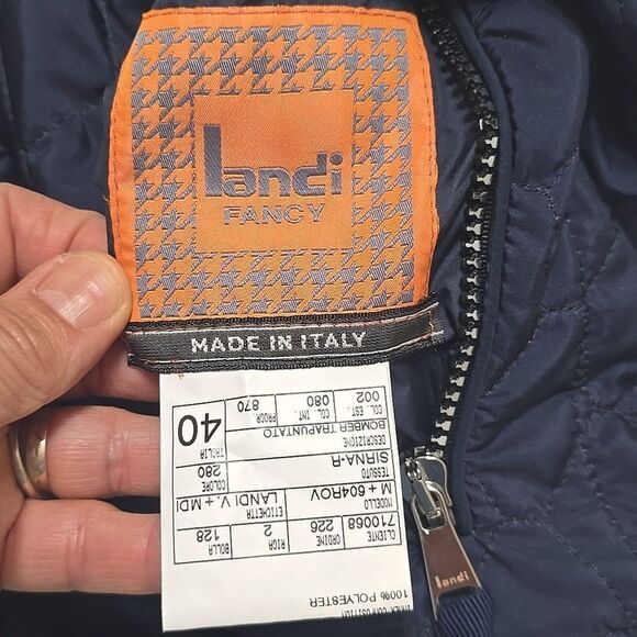 Landi Fancy Reversible Trapuntino Quilted Jacket Italy 40 - Picture 10 of 13